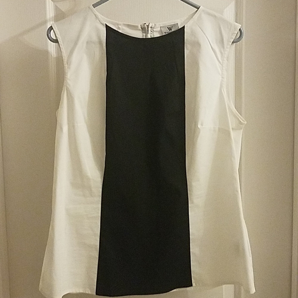 Worthington Black And White Blouse & Skirt Combo